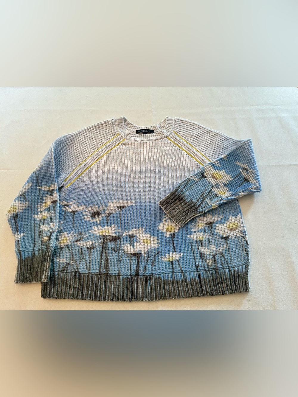 Marc Cain Sports Daisy Flower Knitted In Germany Cotton Blend Sweater N5 XL